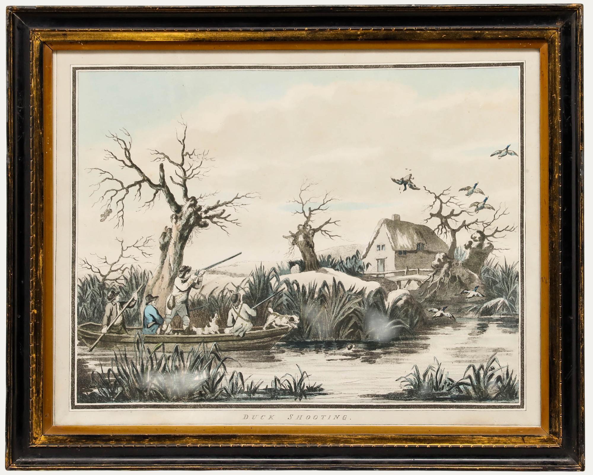 Thomas Rowlandson after George Morland - 19th Century Etching, Duck Shooting