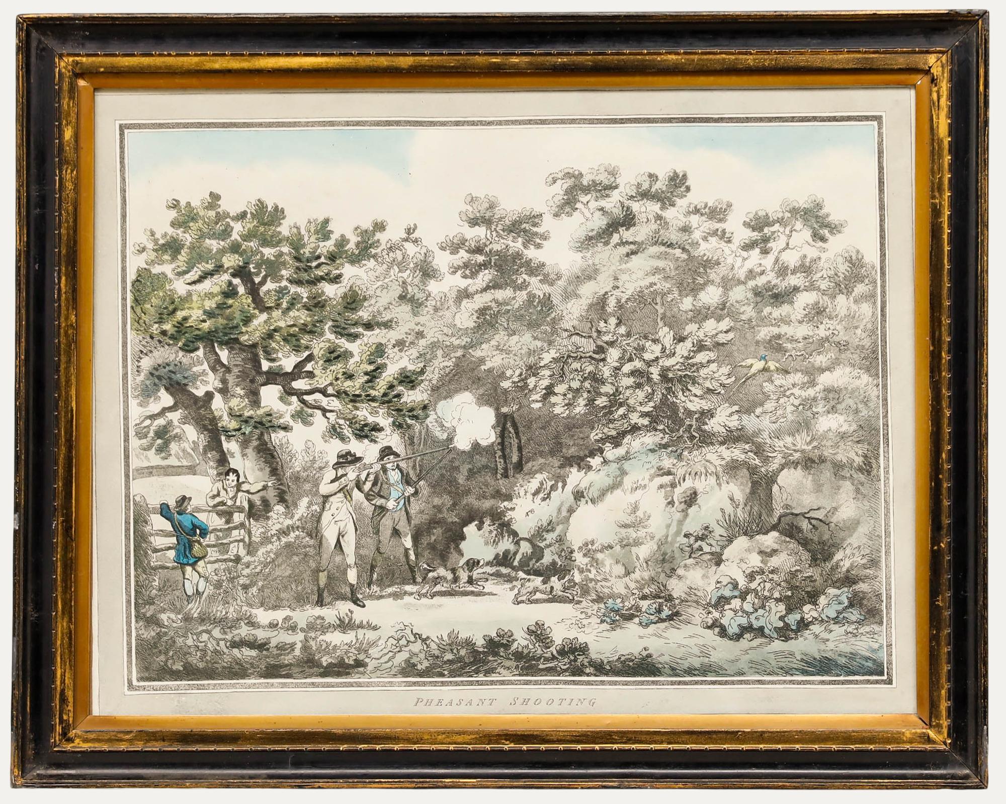 Thomas Rowlandson after George Morland - 19th Century Etching, Pheasant Shooting