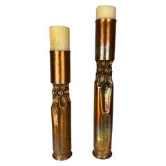 Thomas Roy Markusen Pair of Large Modernist Candleholders