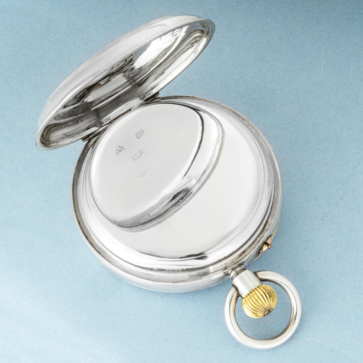 Thomas Russell & Son. A Rare Silver Karrusel Pocket Watch C1939 en venta 1