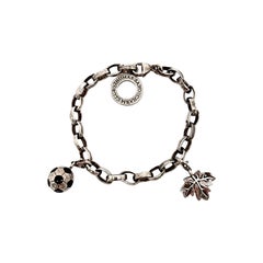 Thomas Sabo Charm Club SS Armband mit Fußballball und Blattanhängern #14459