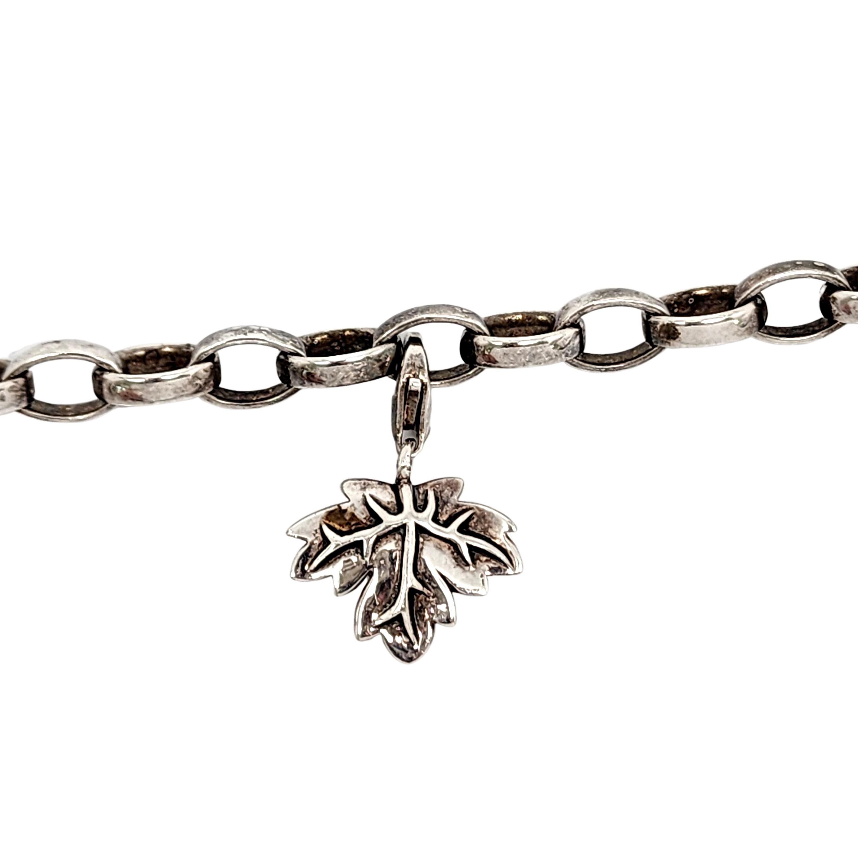 Women's Thomas Sabo Charm Club SS Bracelet with Soccer Ball and Leaf Charms #14459 For Sale