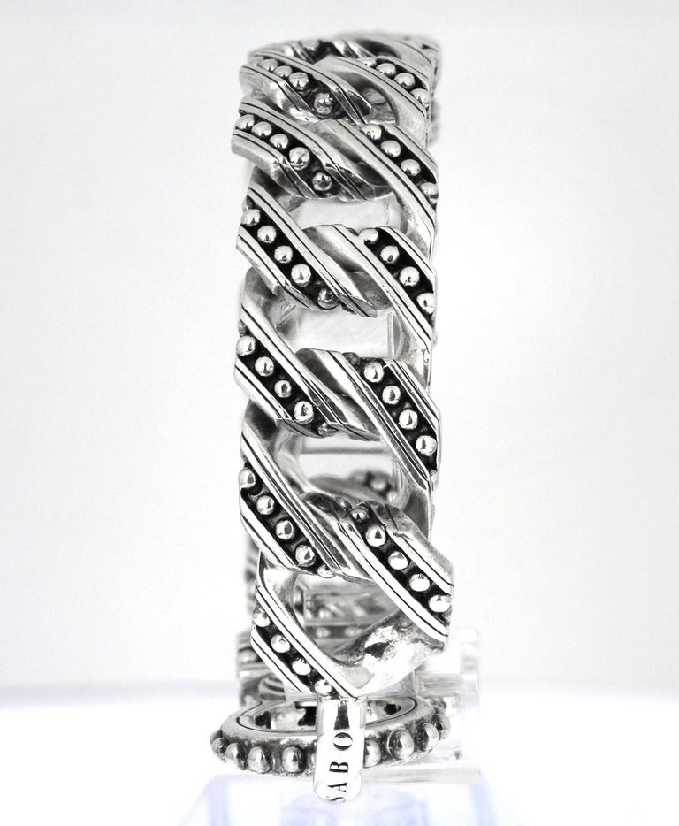 Men's Designer Thomas Sabo Heavy Curb Silver Bracelet, Dollar Sign, British Hallmarked For Sale