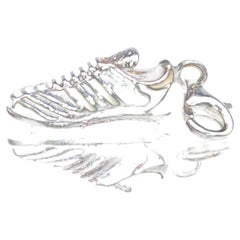 Thomas Sabo Sneaker-Charme aus Sterlingsilber mit schwarz-weißem Emaille-Muster und Karabinerverschluss