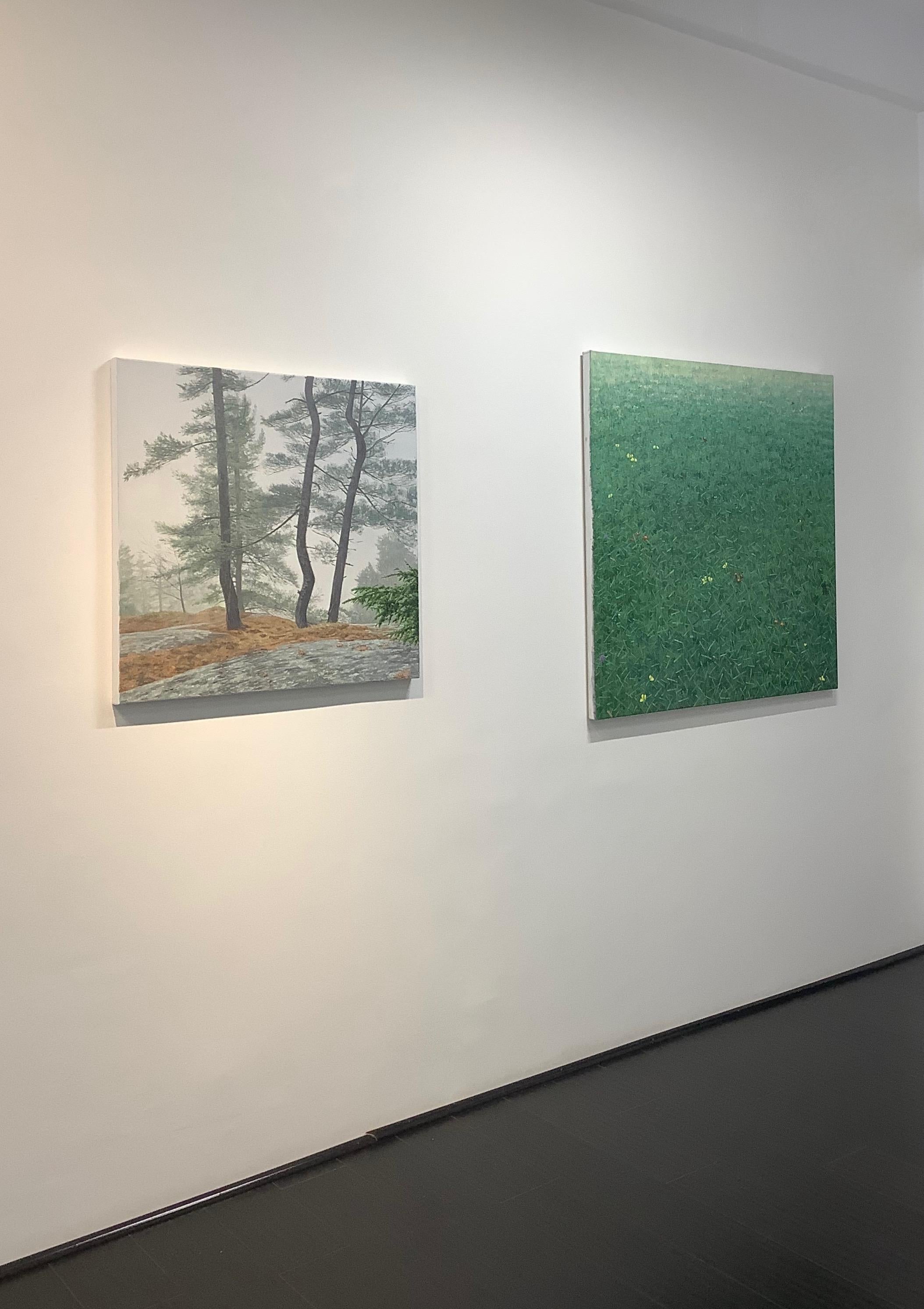 Comunidad - Pintura al óleo Paisaje Flores Jardín Botánico Verde, 2019 en venta 5