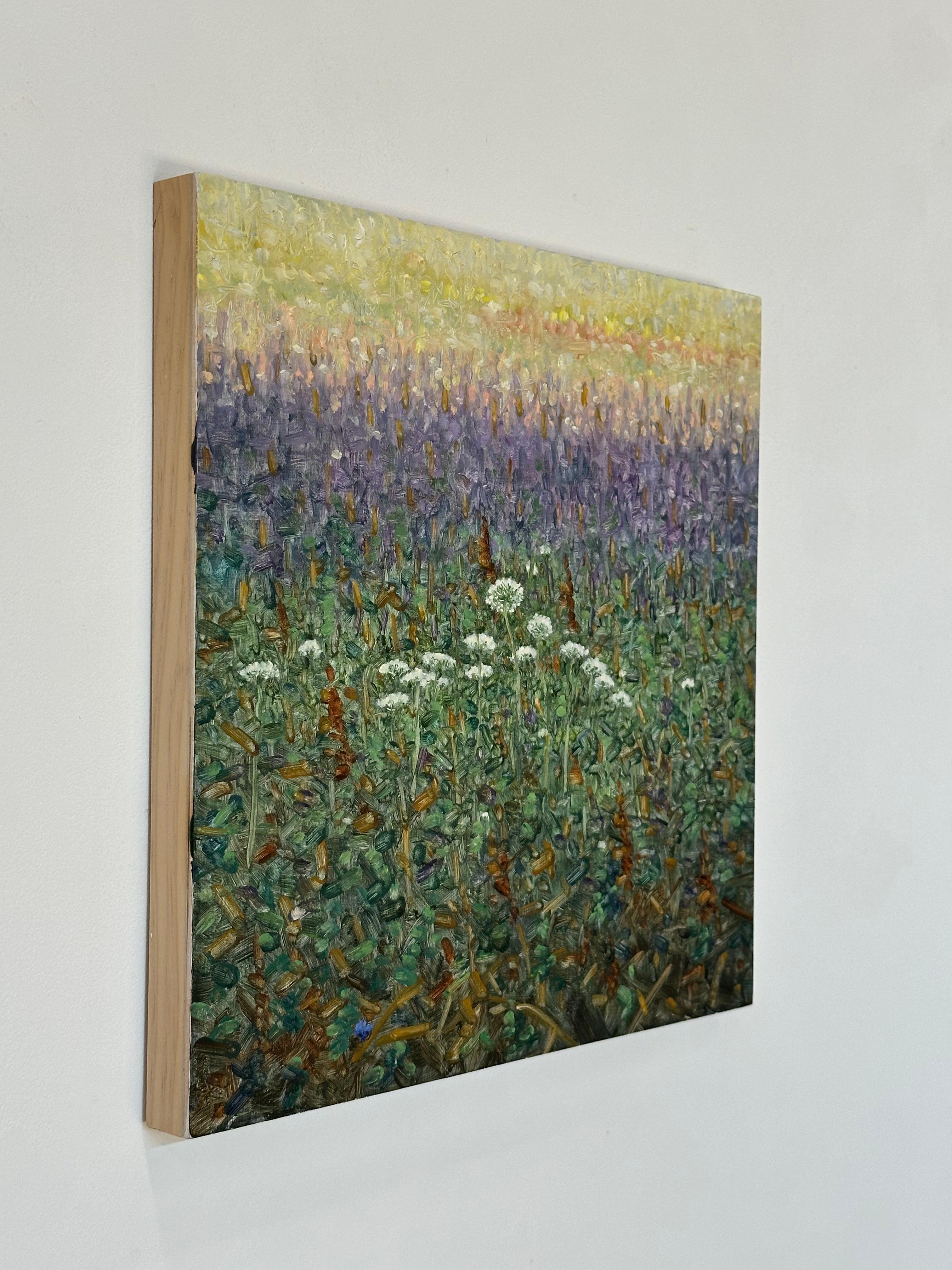 Pintura de campo 2 de agosto - Pintura de paisaje contemporáneo Flores lilas, 2022 5
