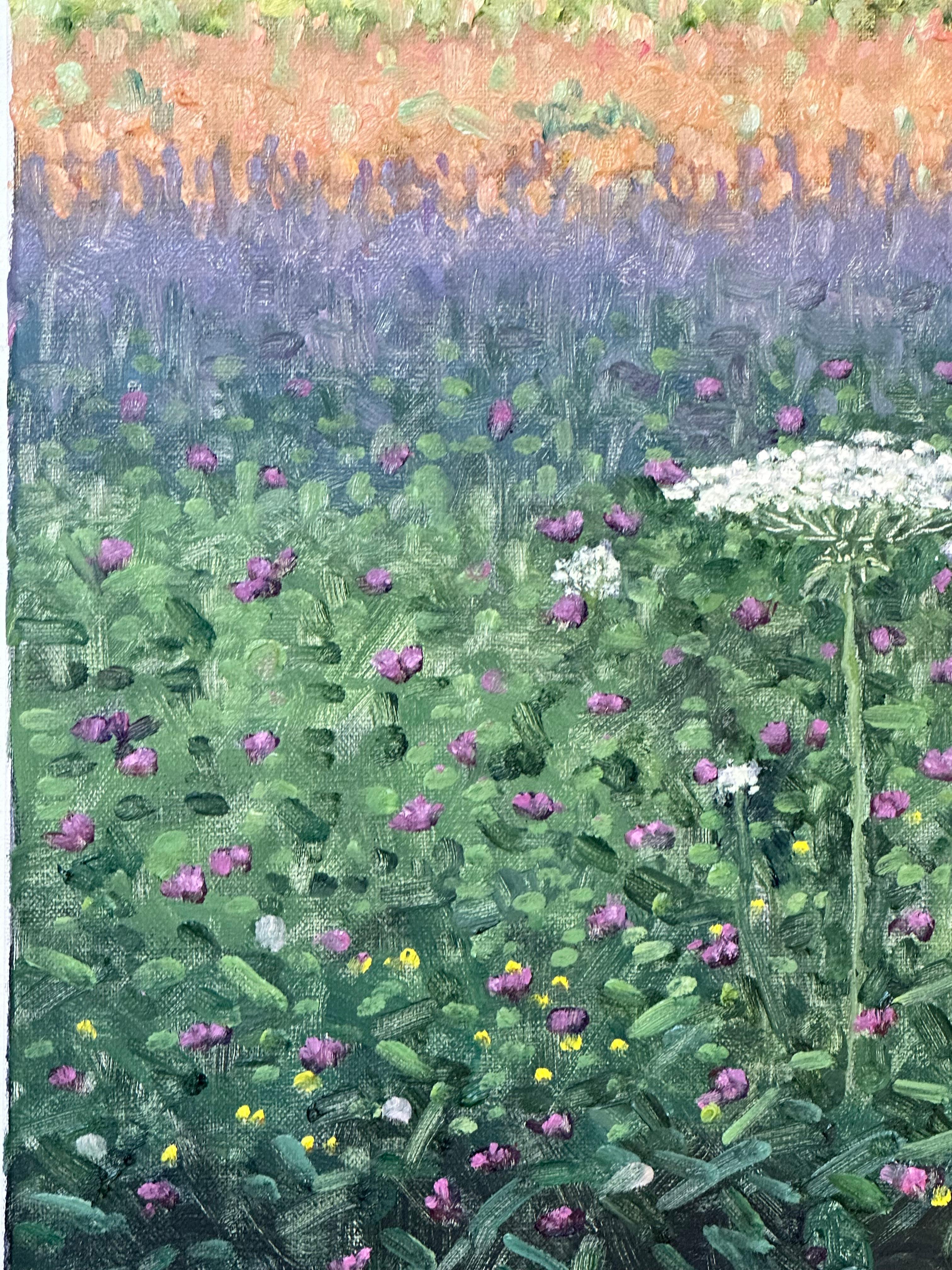 Field Painting August 9 - Contemporary Landscape Oil Painting Flowers, 2023 For Sale 1