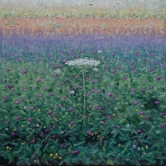Field Painting August 9 - Contemporary Landscape Oil Painting Blumen, 2023