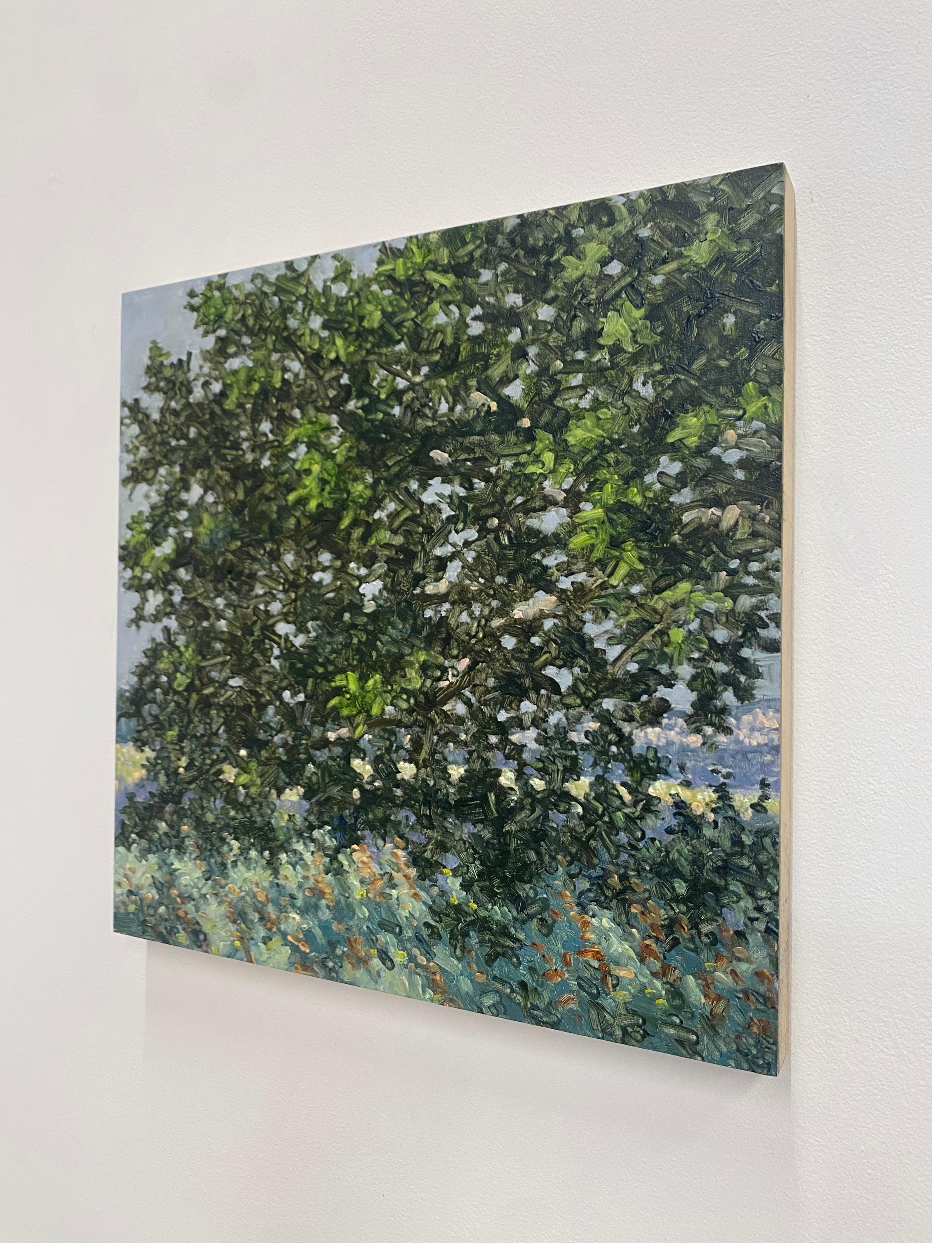 Peinture de terrain 15 juillet - Contemporary Landscape Green Tree Leaves Summer, 2022 en vente 5