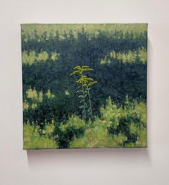Field Painting July 18 - Contemporary Landscape Painting Yellow Flowers, 2025