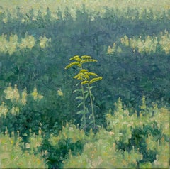 Field Painting July 18 - Contemporary Landscape Painting Yellow Flowers, 2025