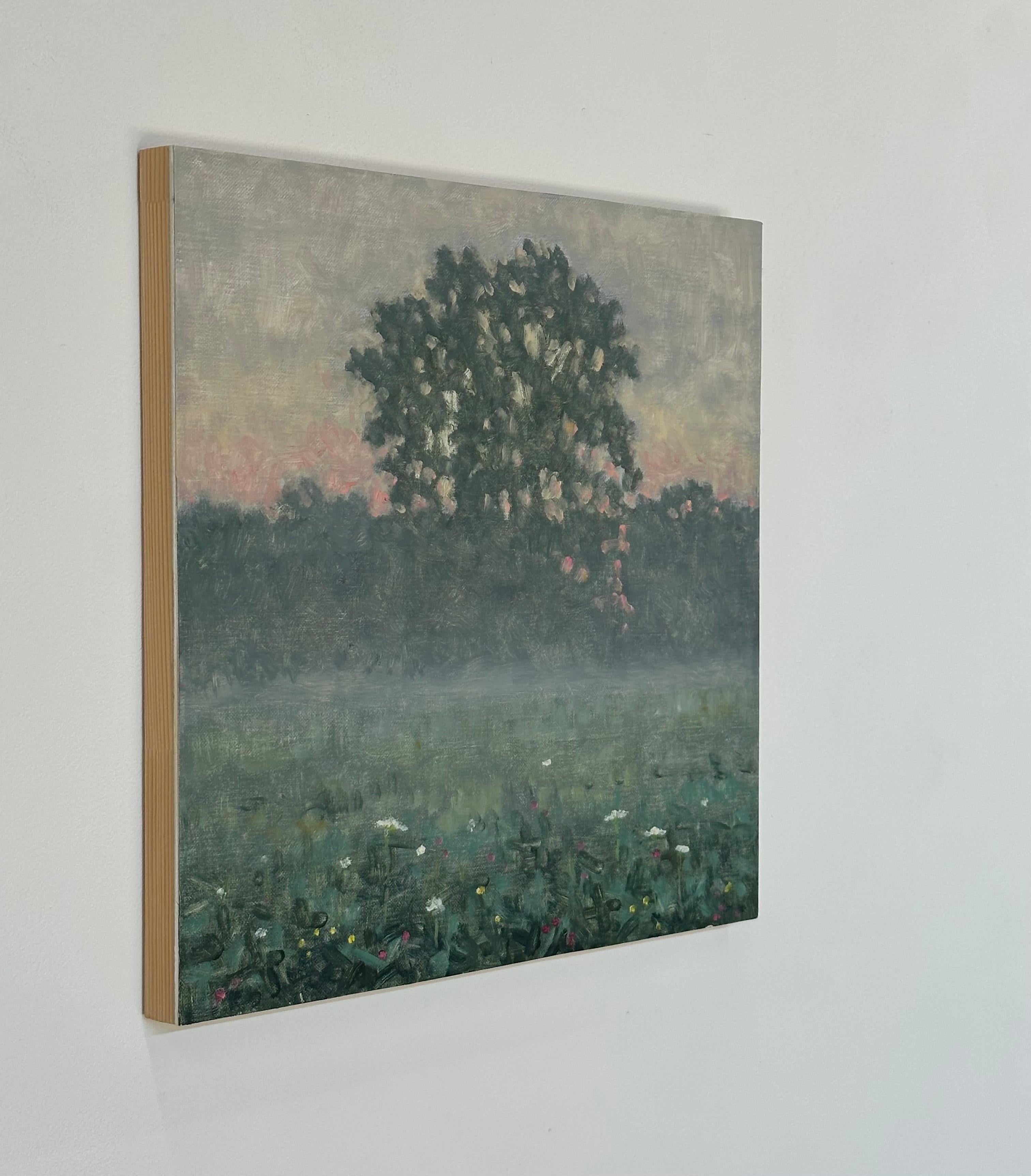 Peinture de terrain 20 juillet - Peinture de paysage contemporain Fleurs, 2023 en vente 6