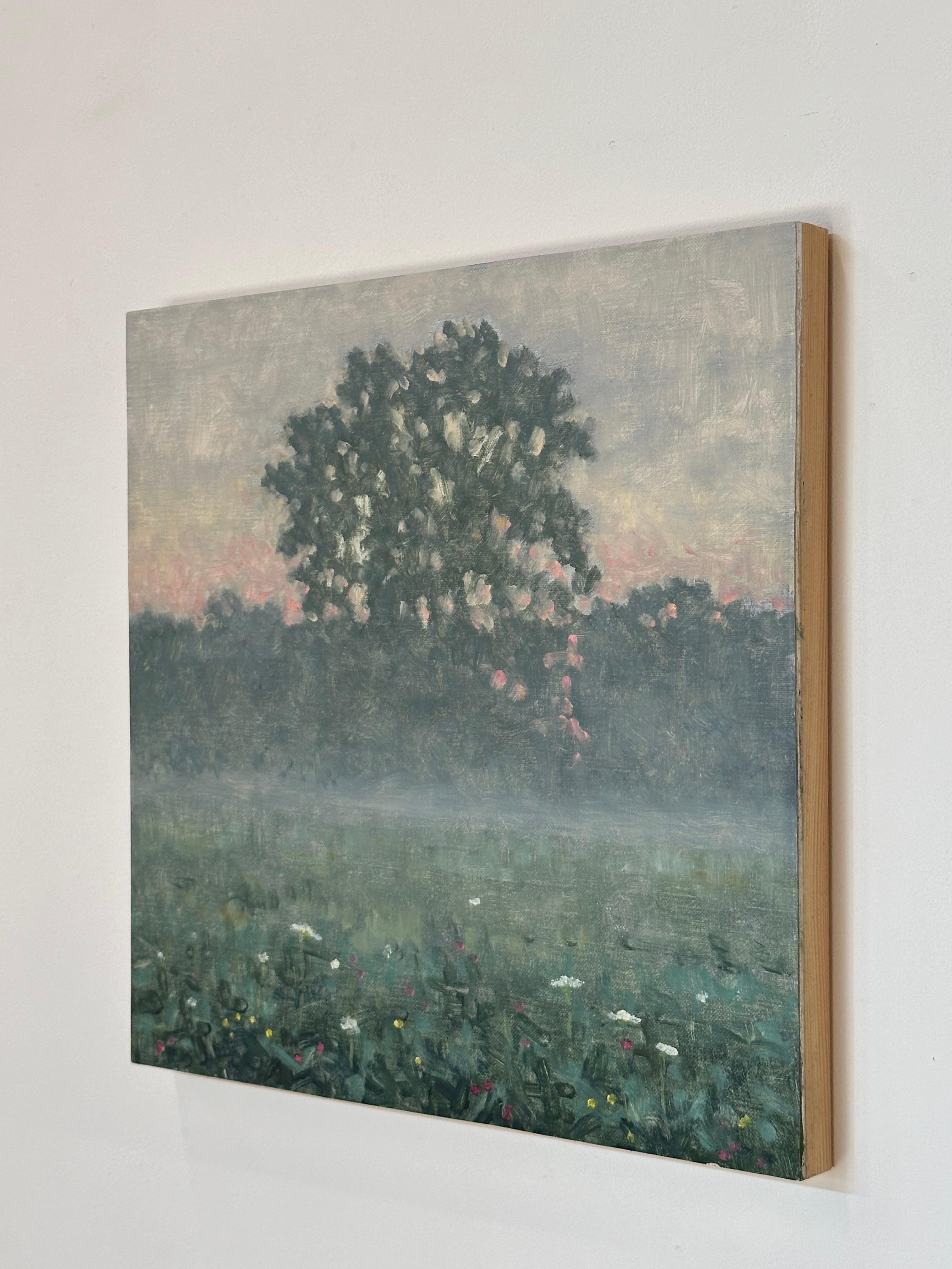 Peinture de terrain 20 juillet - Peinture de paysage contemporain Fleurs, 2023 - Contemporain Painting par Thomas Sarrantonio