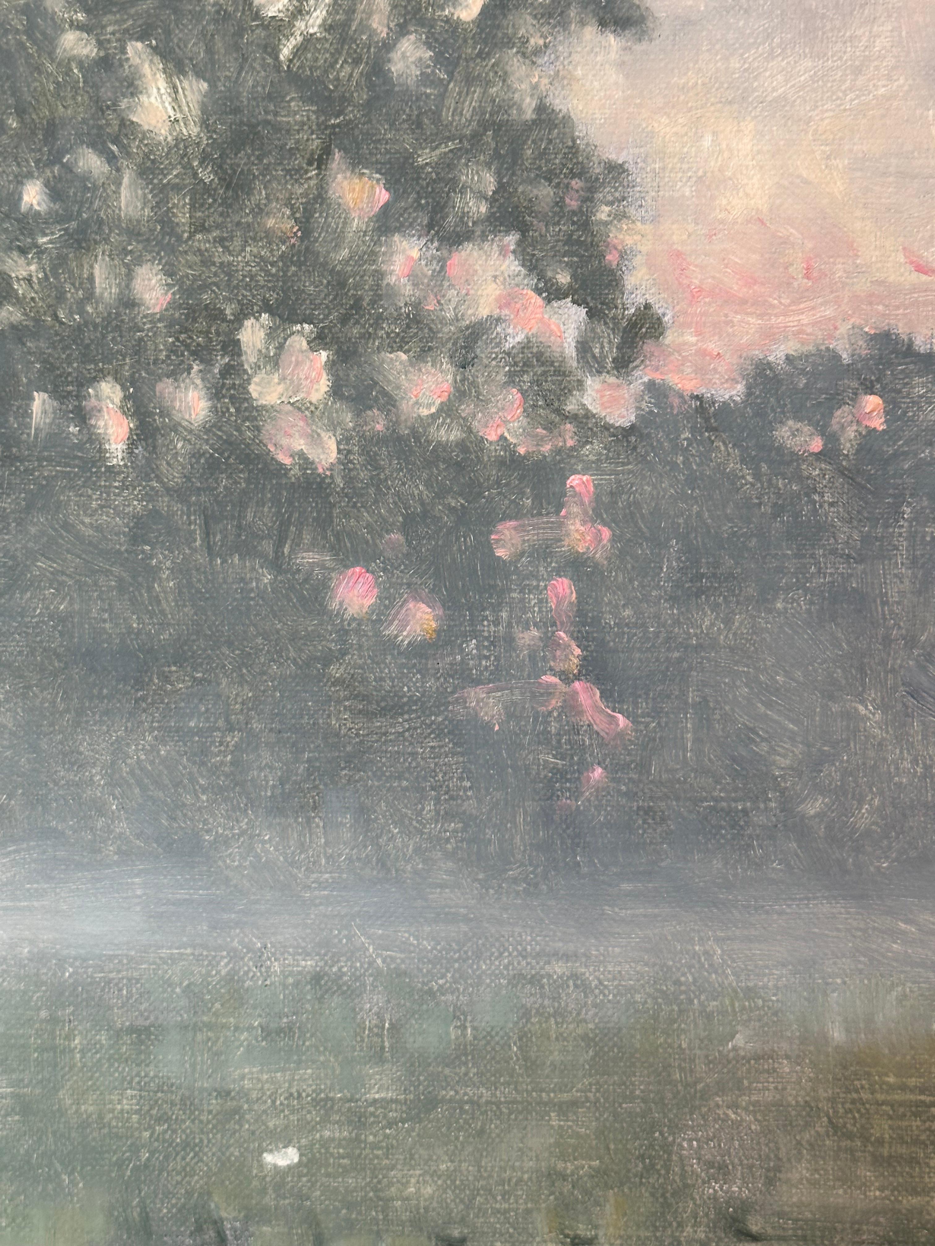 Peinture de terrain 20 juillet - Peinture de paysage contemporain Fleurs, 2023 en vente 1
