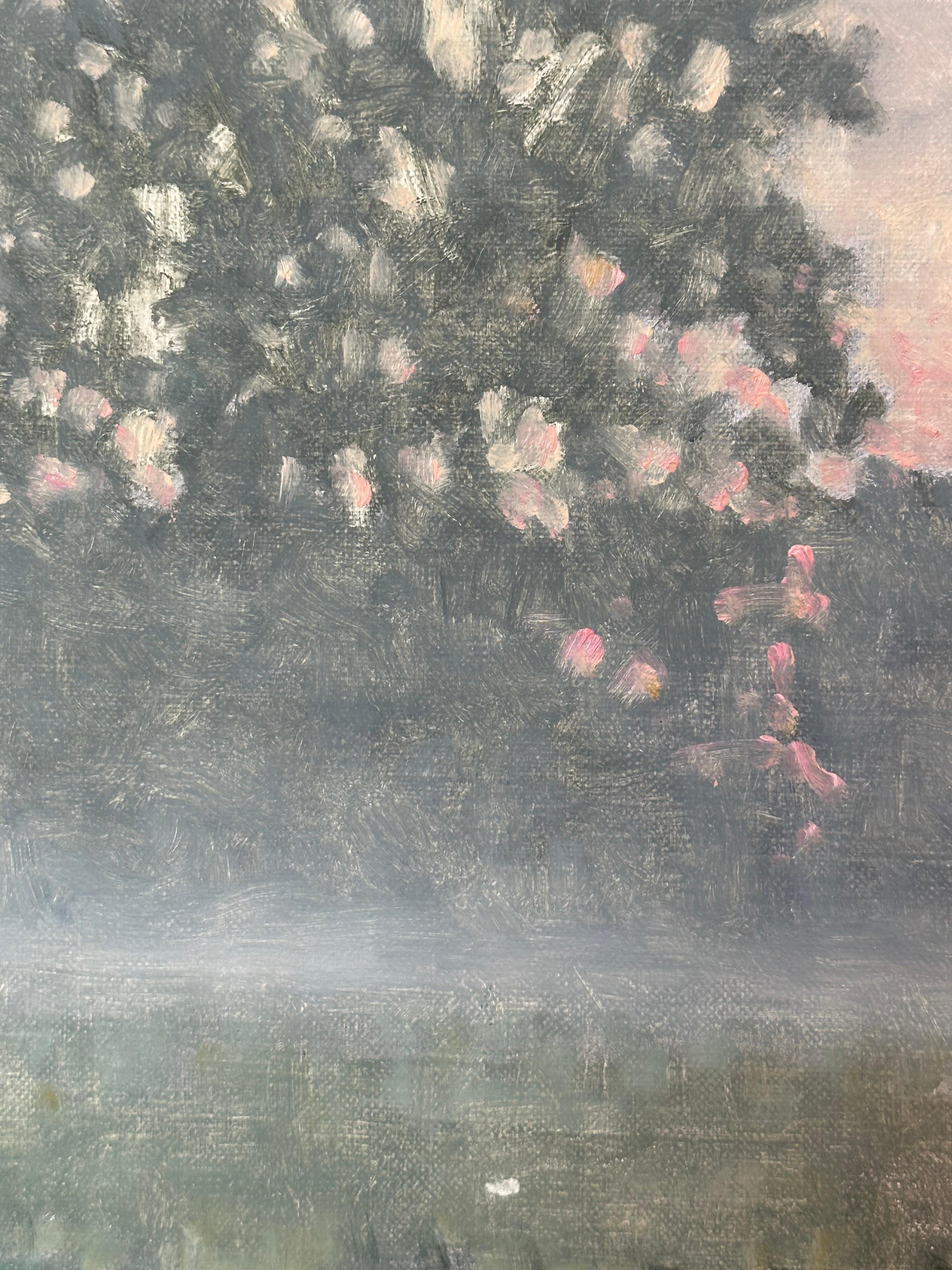 Peinture de terrain 20 juillet - Peinture de paysage contemporain Fleurs, 2023 en vente 2
