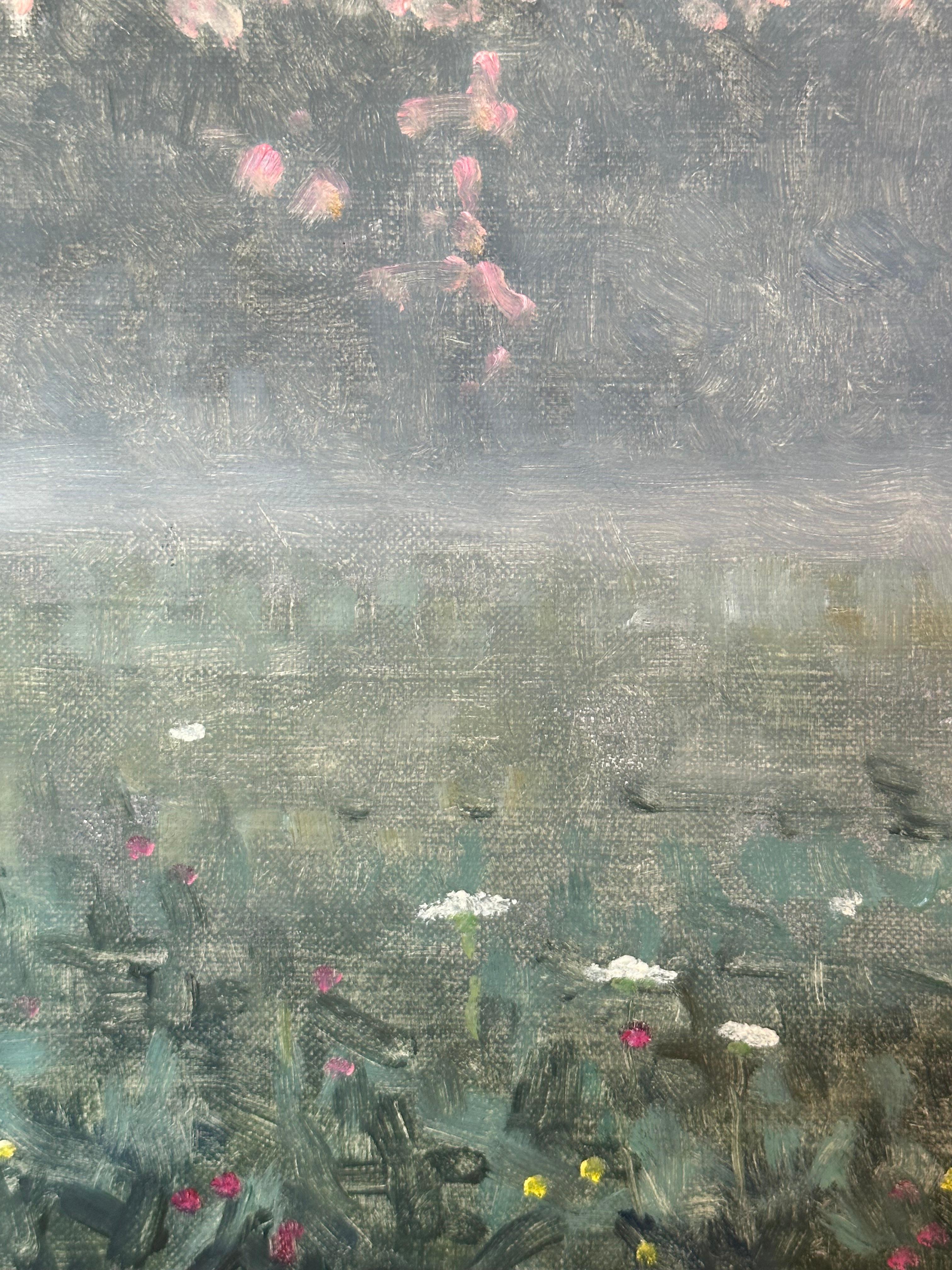 Peinture de terrain 20 juillet - Peinture de paysage contemporain Fleurs, 2023 en vente 4