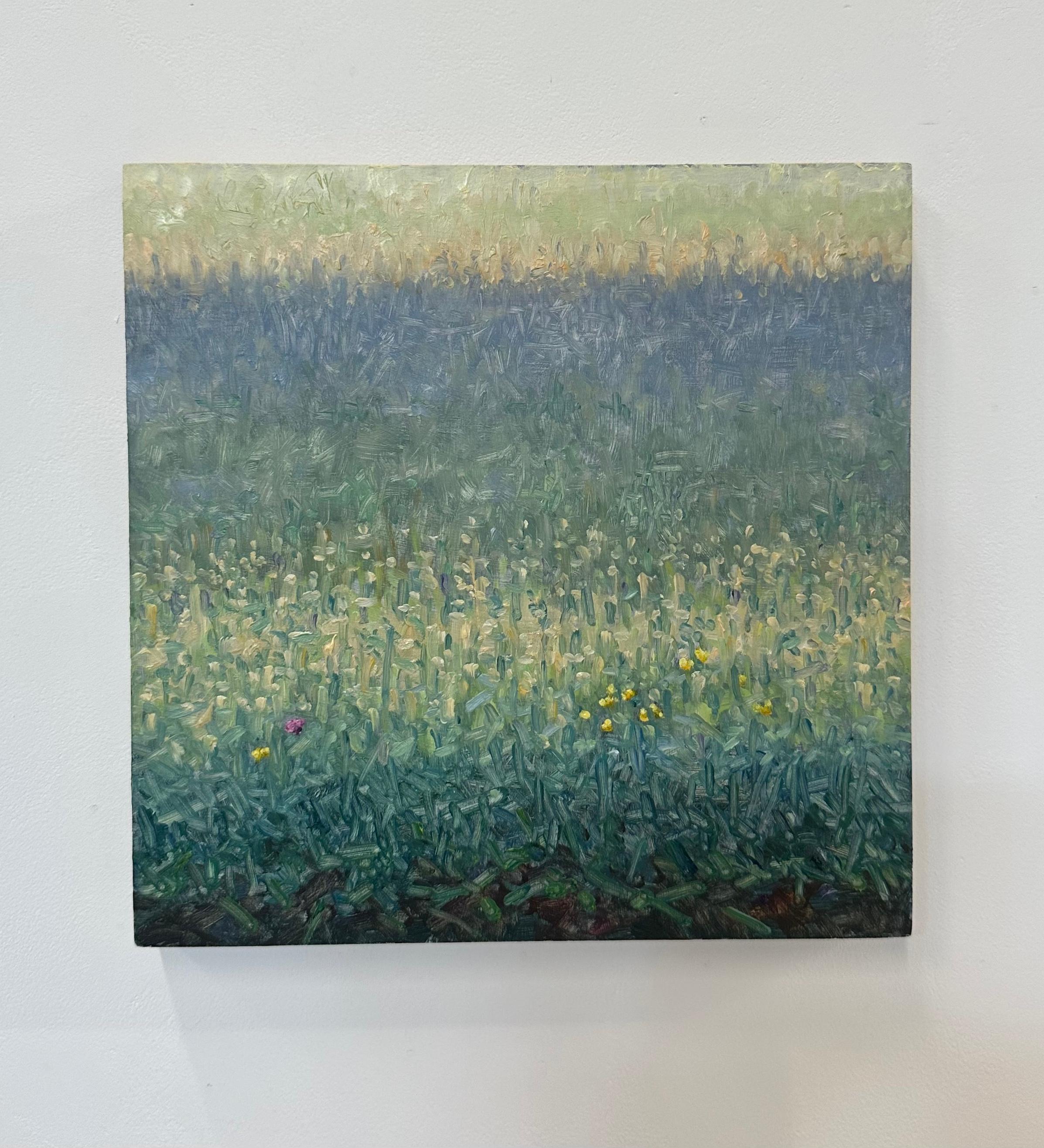 Pintura de campo 19 de junio - Paisaje contemporáneo Pintura al óleo Flores, 2023 - Painting de Thomas Sarrantonio