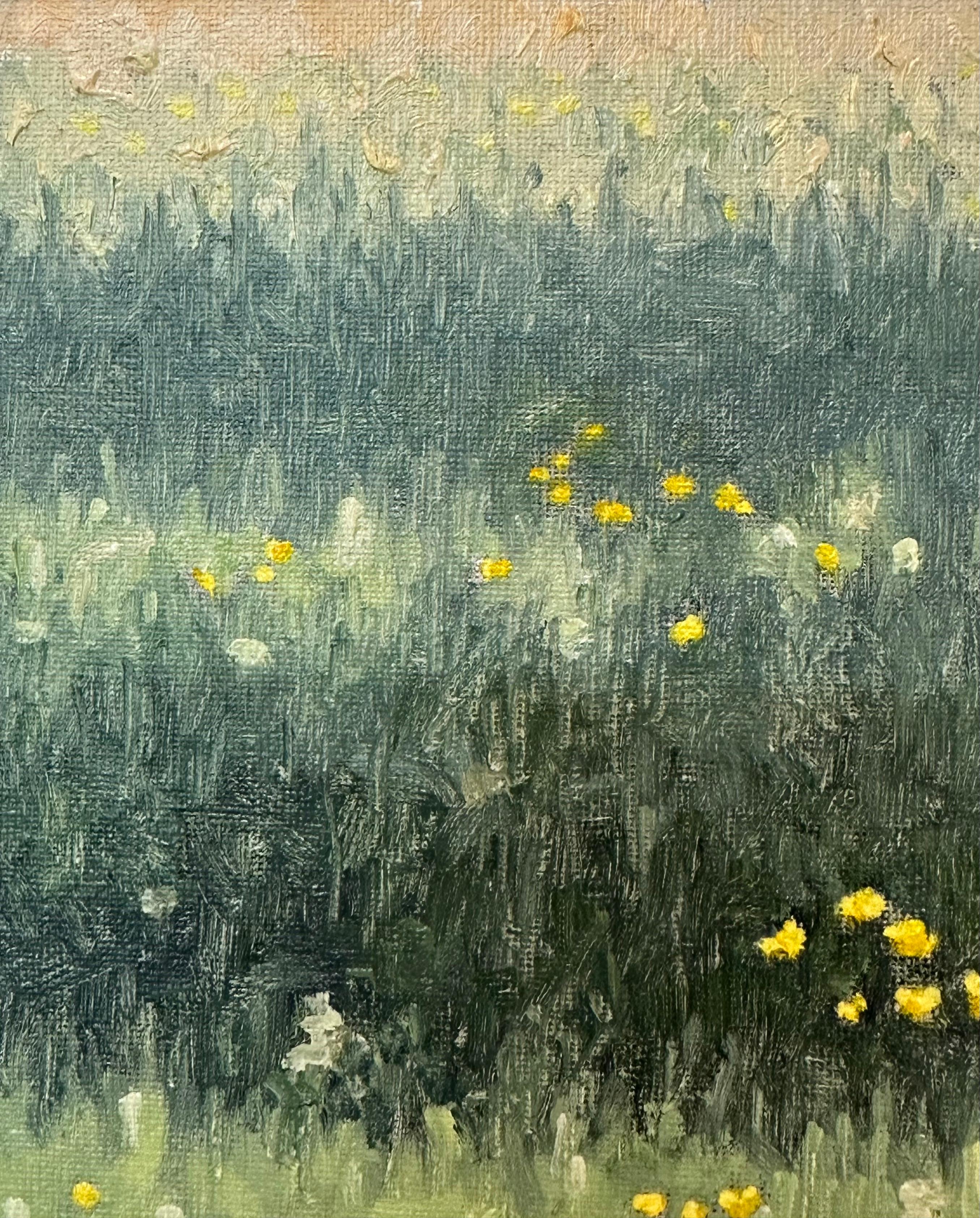 Pintura de campo 30 de mayo - Paisaje contemporáneo Pintura al óleo Flores, 2023 en venta 1