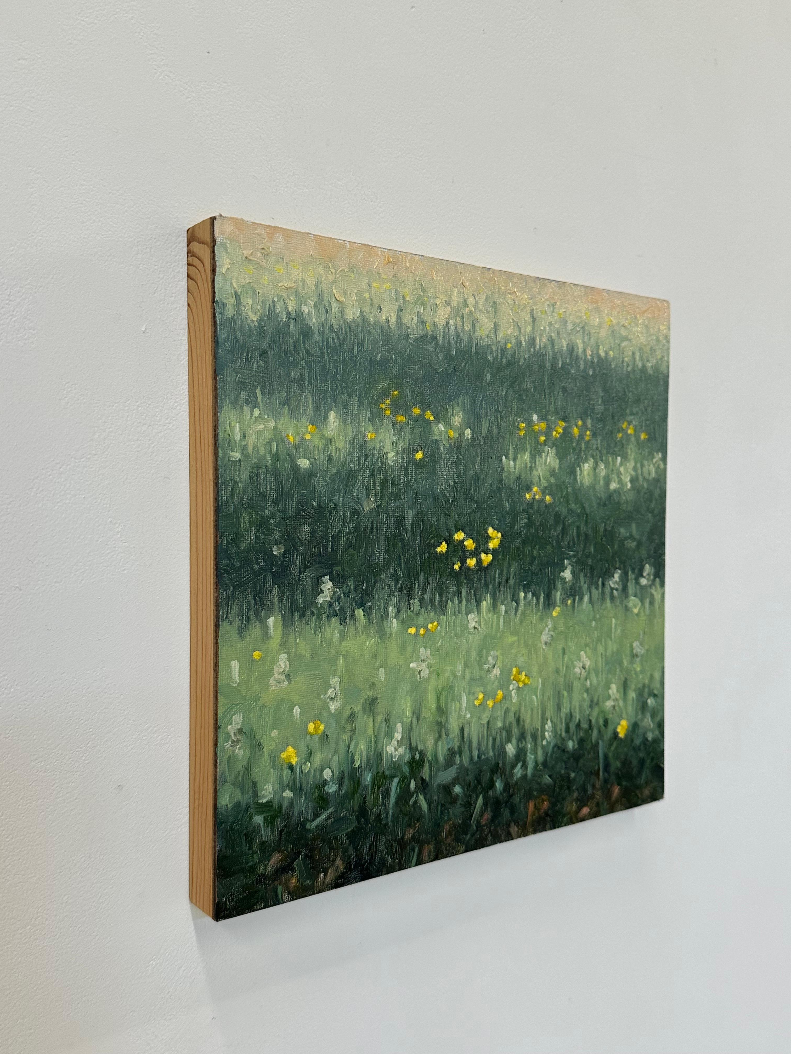 Pintura de campo 30 de mayo - Paisaje contemporáneo Pintura al óleo Flores, 2023 en venta 3