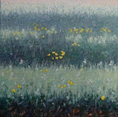 Field Painting May 30 - Contemporary Landscape Painting Yellow Flowers, 2023