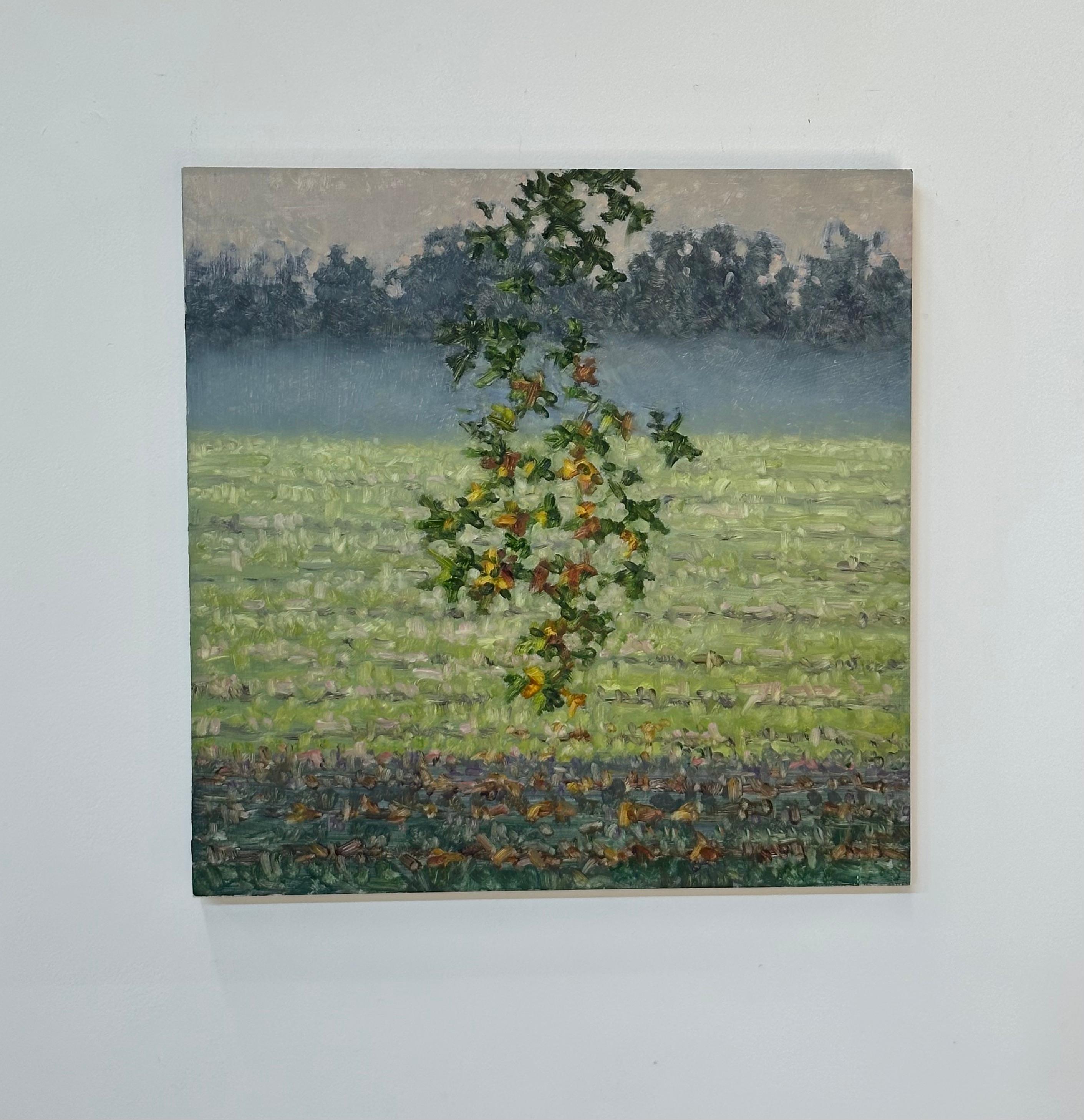 Pintura de campo 12 de octubre - Paisaje contemporáneo Pintura al óleo Árbol, 2023 - Painting de Thomas Sarrantonio