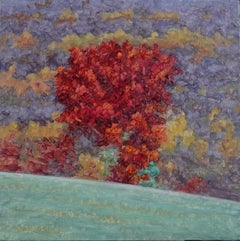 Field Painting October 23 - Contemporary Landscape Fall Foliage Trees, 2024