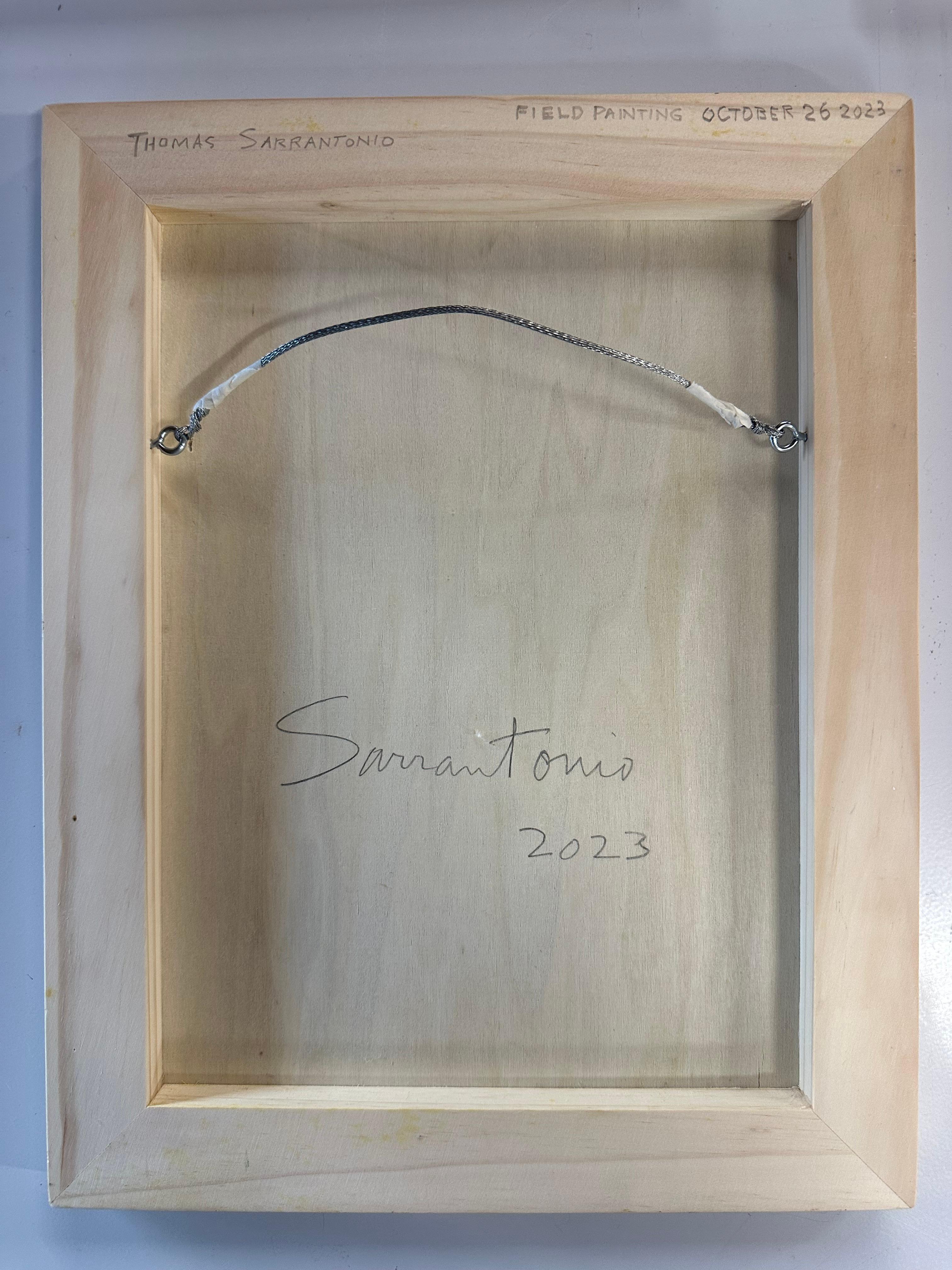 Field Painting Oktober 26 - Herbstlandschaft Malerei Golden Leaves Tree, 2023 im Angebot 3