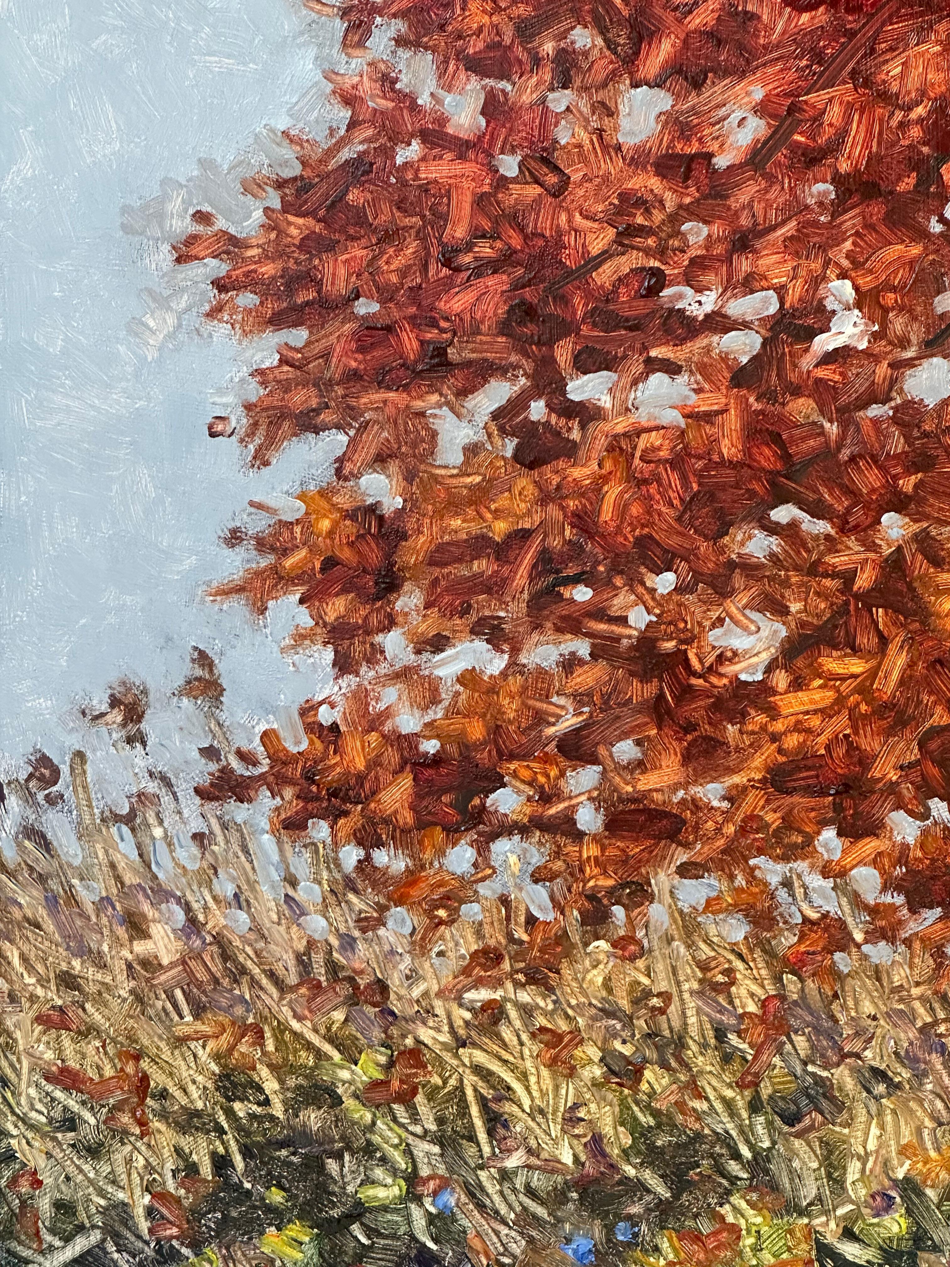 Field Painting October 28 - Contemporary Landscape Oil Painting Autumn, 2022 For Sale 2