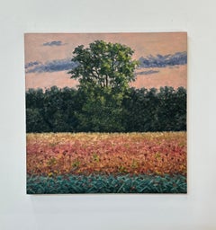 Field Painting September 19 - Contemporary Landscape Painting Trees Autumn, 2023