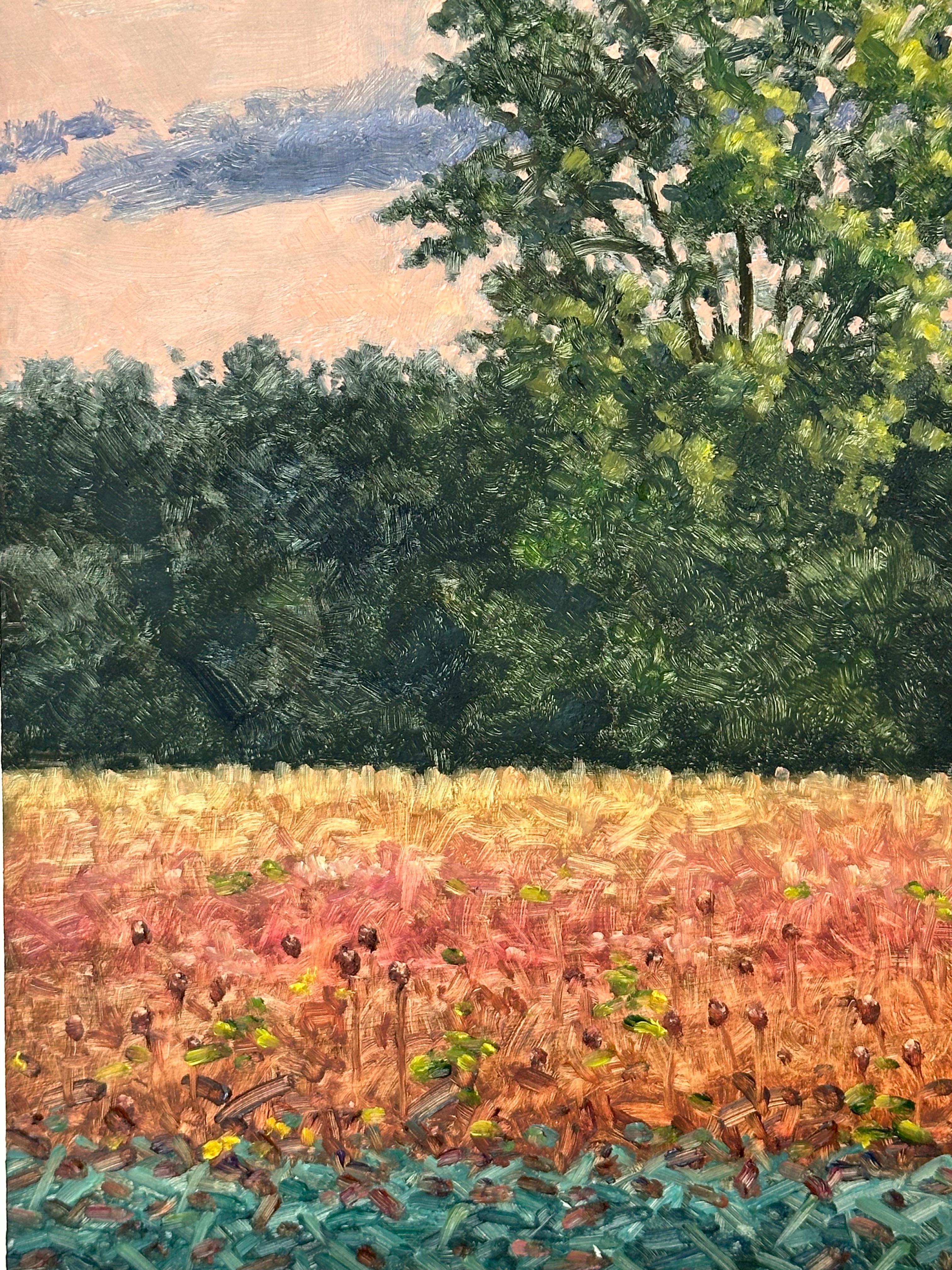 Field Painting September 19 - Contemporary Landscape Oil Painting Autumn, 2023 For Sale 2