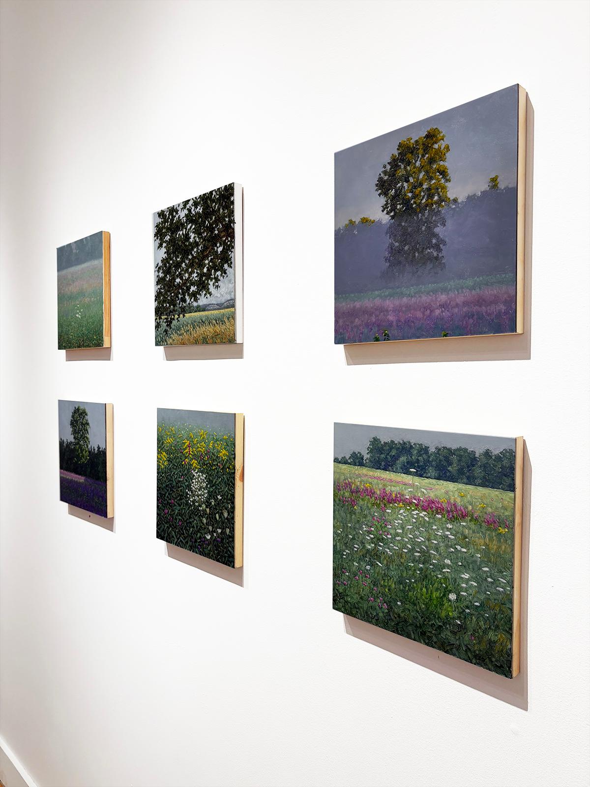 Paesaggio plein air in stile impressionista moderno dipinto su pannello
