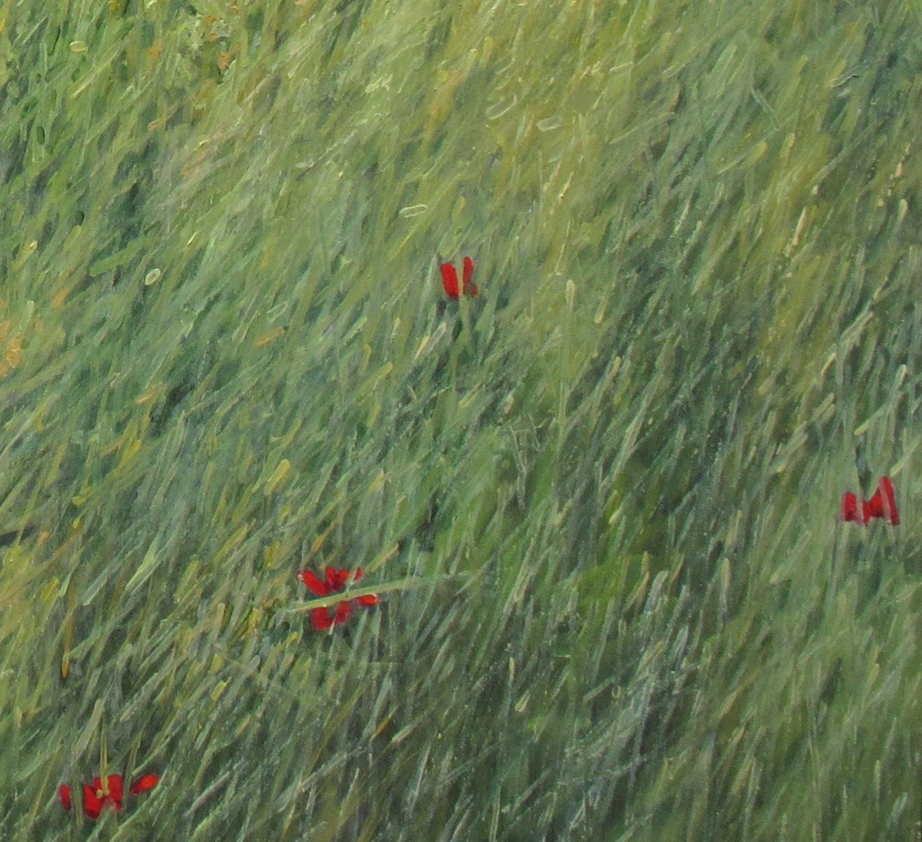 Papaveri - Paesaggio botanico contemporaneo Greene & Greene Fiori Rossi, 2020 in vendita 4