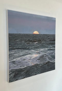 Seascape with Sunrise - Contemporary Sea Landscape Ocean Waves Morning Sky, 2024