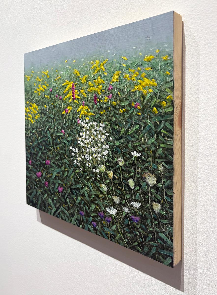 3 settembre: Pittura ad olio Plein Air di fiori selvatici estivi in campo - Painting Impressionismo di Thomas Sarrantonio