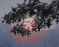 Sunrise III - Contemporary Landscape Sunset Sky Tree, 2025
