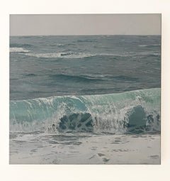 Wave & Mist : Impressionist Style Seascape Oil Painting on Canvas