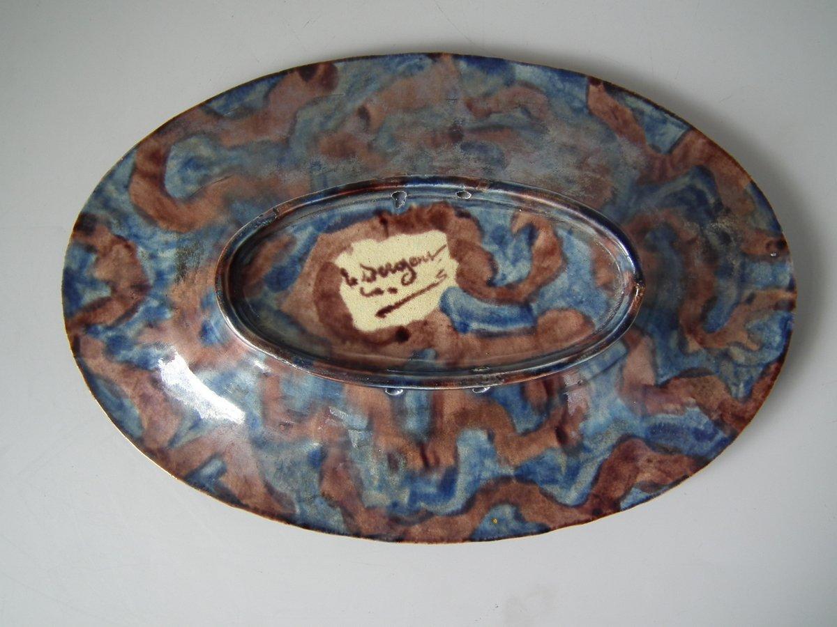 Glazed Thomas Sergent Majolica Palissy Fish Platter
