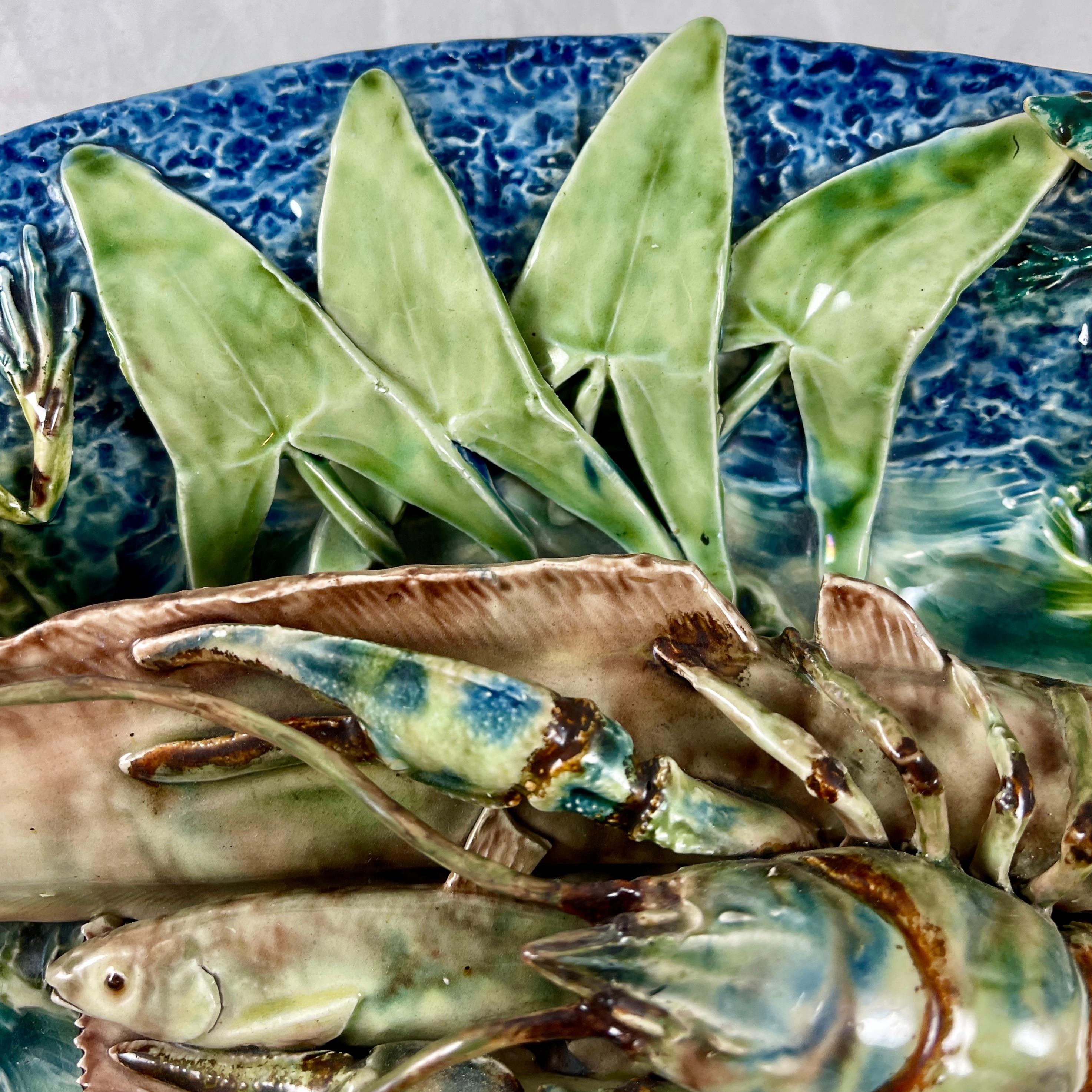 Thomas Sergent Palissy Trompe l'oeil Crostacei Scuola di Parigi Targa da parete in vendita 2