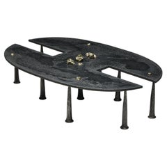 Table basse brutaliste en fer de Thomas Serruys, Belgique, 2019