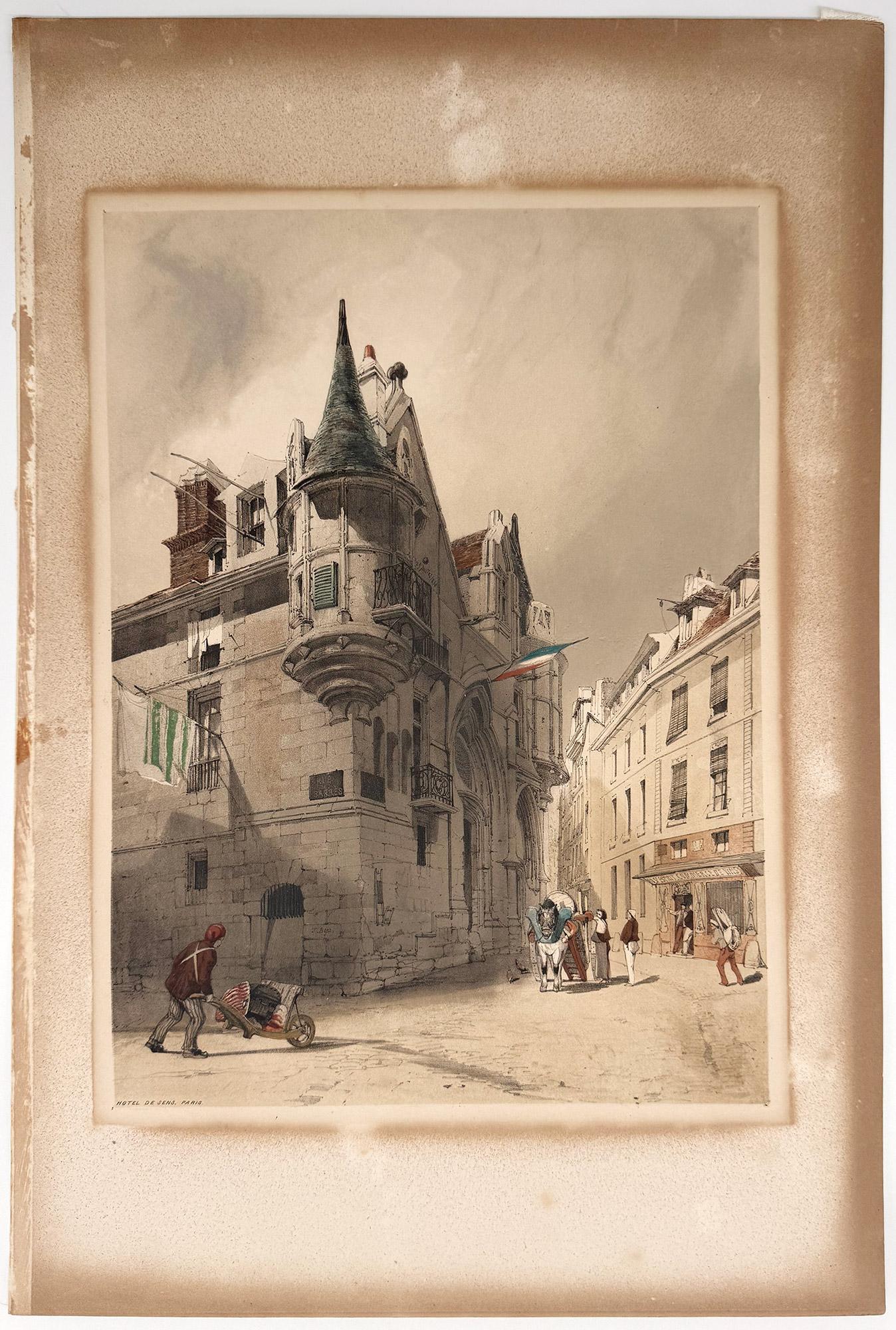 Hôtel De Sens, Paris - English School Print by Thomas Shotter Boys