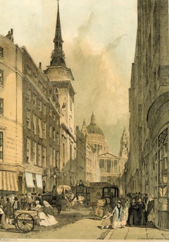 Antique St. Paul's From Ludgate Hill, from Original Views of London As It Is