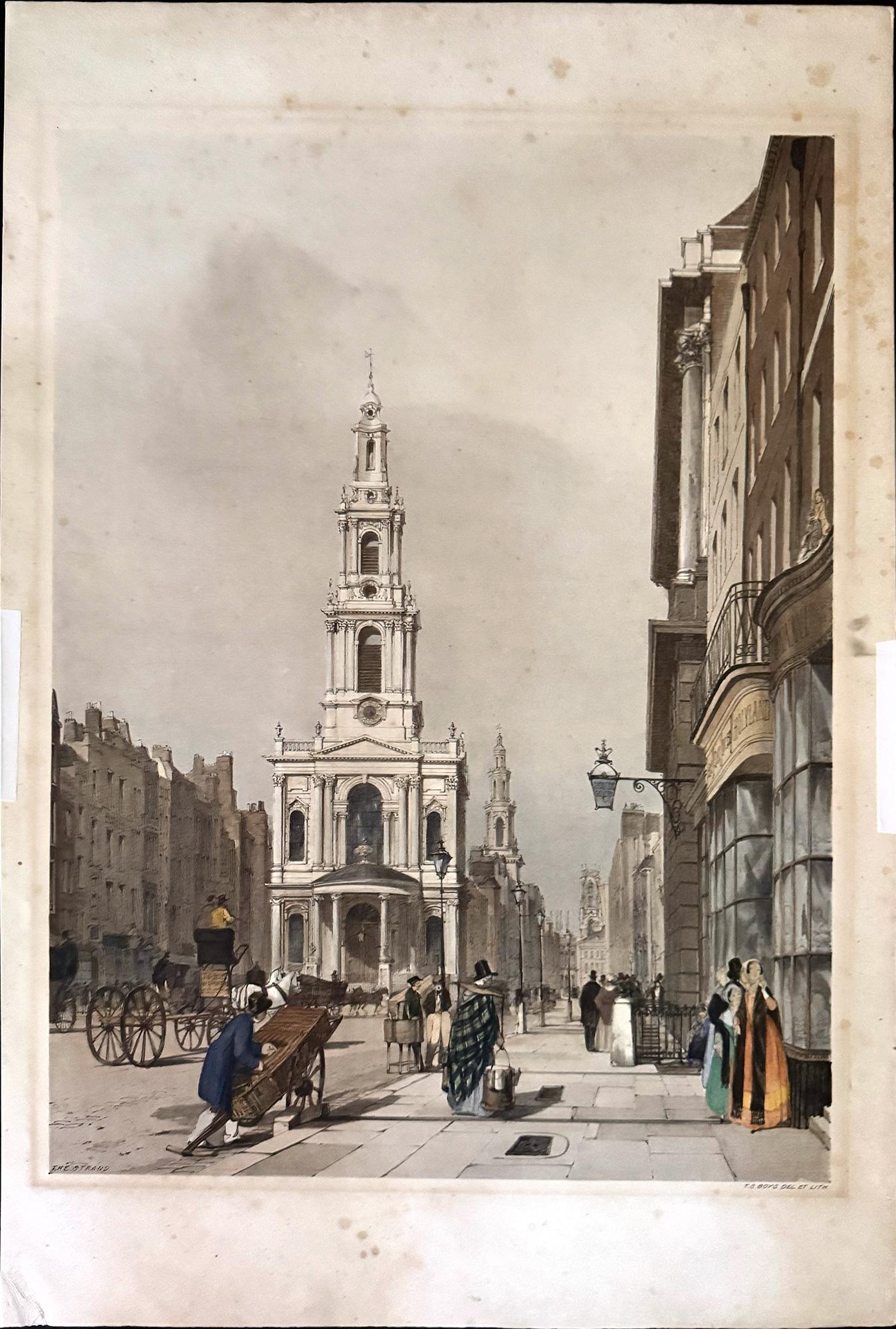 El Strand, de Vistas originales de Londres tal como es - Print de Thomas Shotter Boys