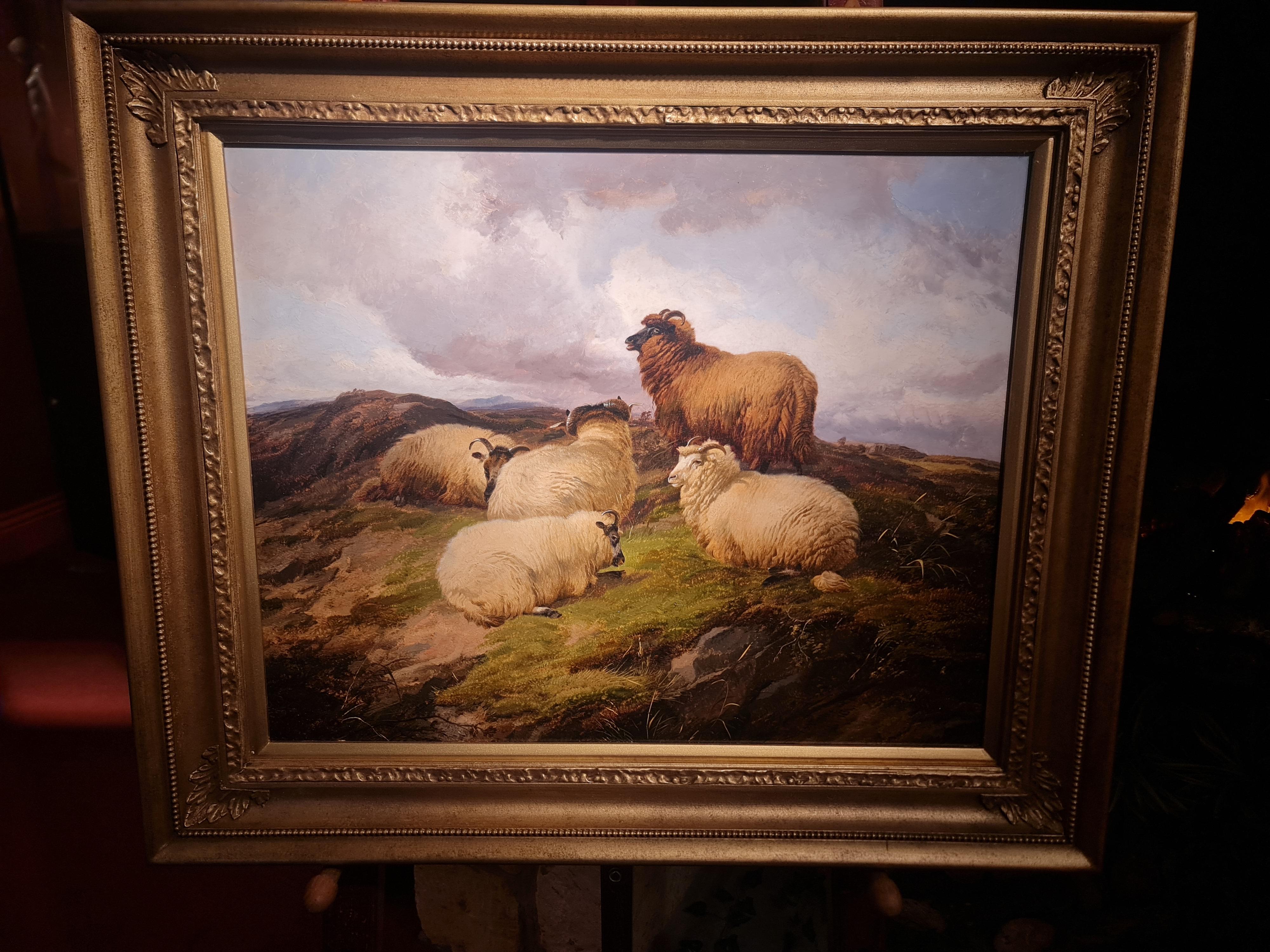Highland Pastures
by Thomas Sidney Cooper RA
British, 1803-1902

Oil on panel
Panel size: 16.5 x 21 inches
Framed size: 23 x 27 inches

Signed and dated 1851 lower right