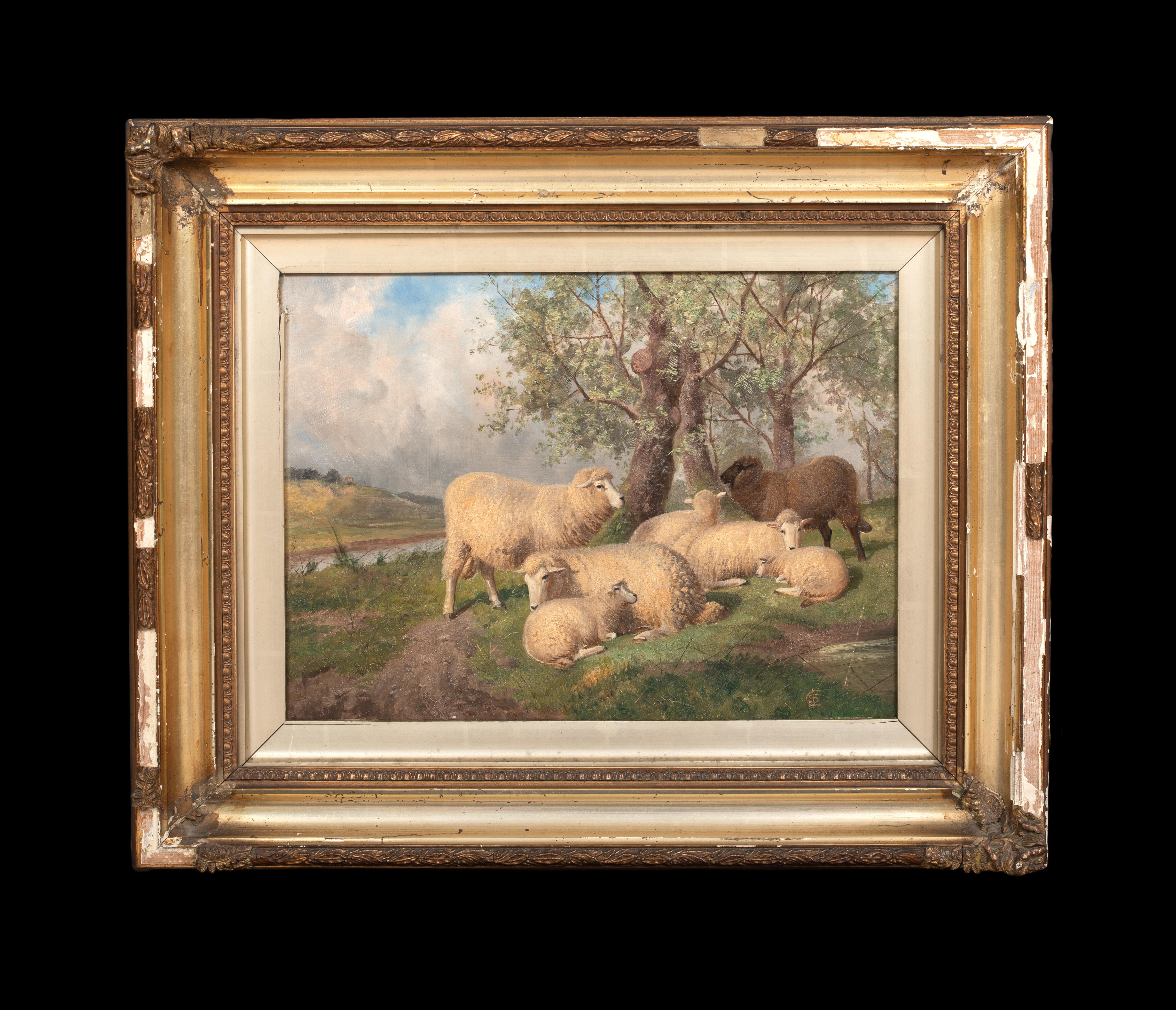 Pecora che riposa, XIX secolo  di Thomas Sidney Cooper (1803-1902) 1
