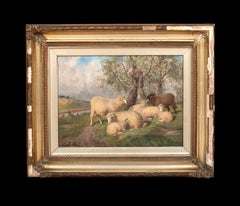Sheep Resting, 19th Century  by Thomas Sidney COOPER (1803-1902)