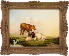 Thomas Sidney Cooper RA, Ganado en un paisaje con un río más allá