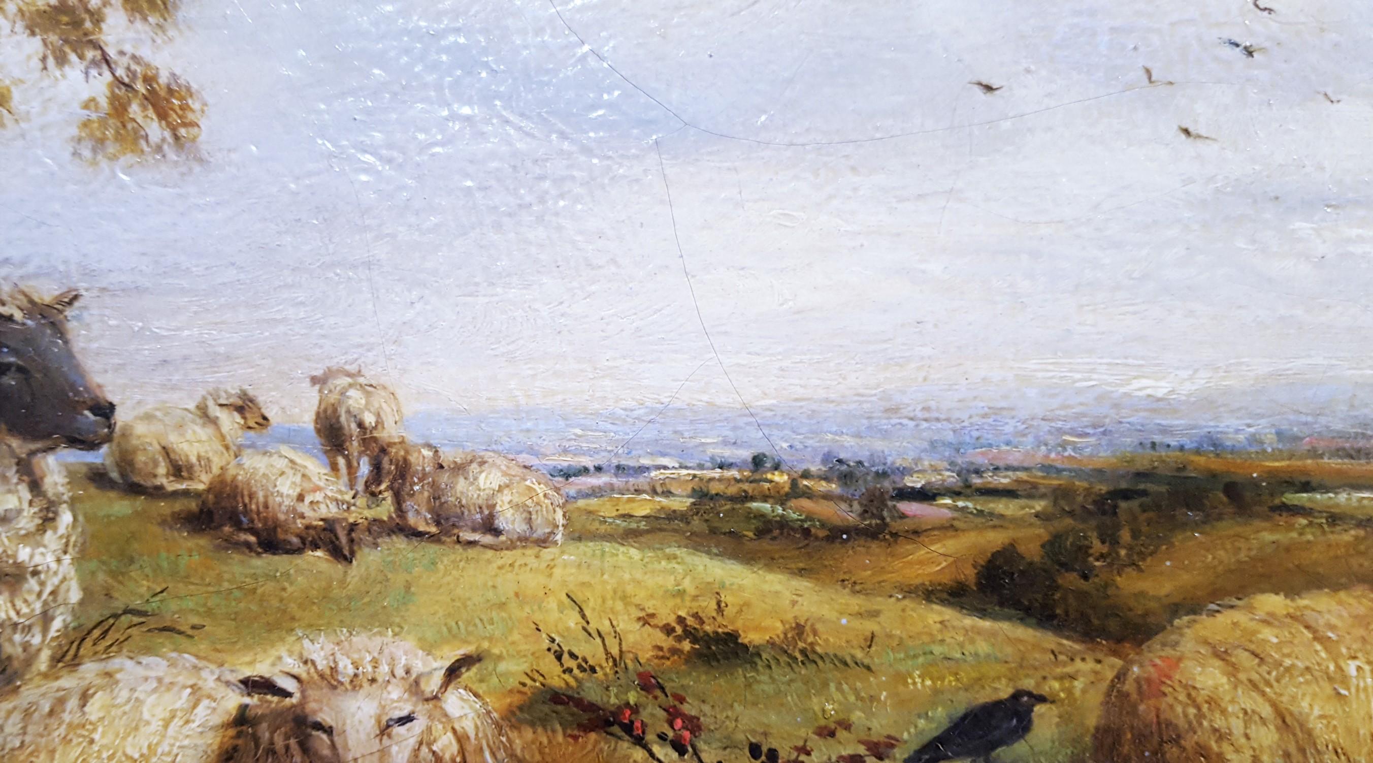 Landscape with Resting Sheep /// Victorian Thomas Sidney Cooper Animal Farm Art 10
