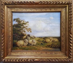 Landscape with Resting Sheep /// Victorian Thomas Sidney Cooper Animal Farm Art