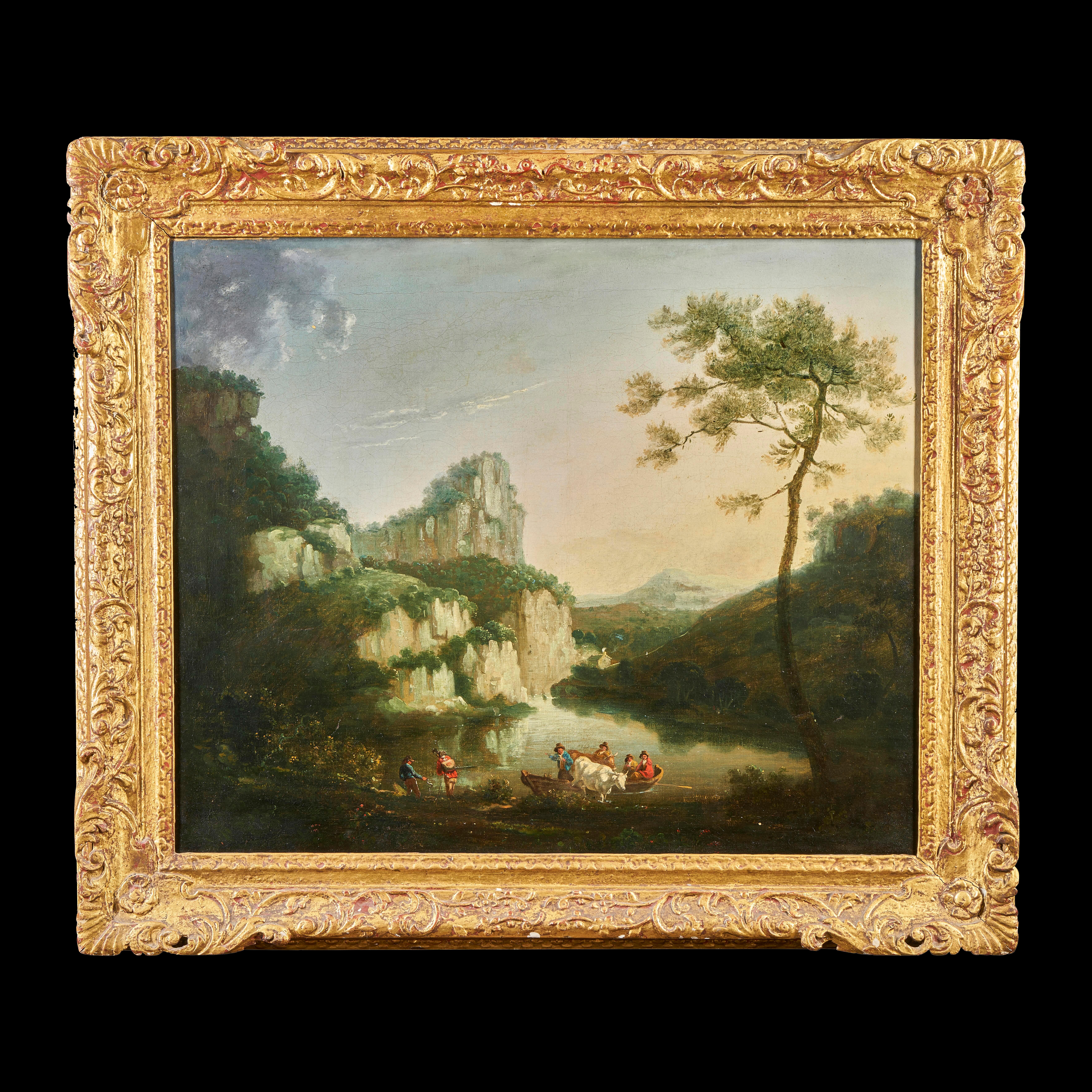 Landscape Painting de Thomas Smith (b.1720) - Vista de Matlock High Tor, Derbyshire