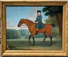 18th century English portrait of the Duke of Newcastle upon his horse in 